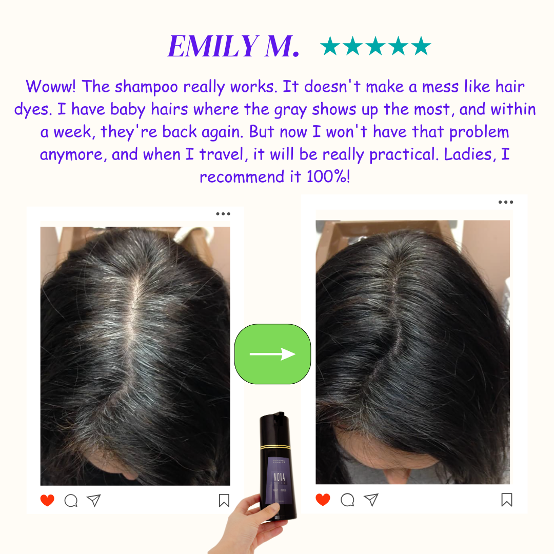 Shampooing colorant instantané NovaHair® (achetez-en 1 et recevez-en 1 GRATUIT)